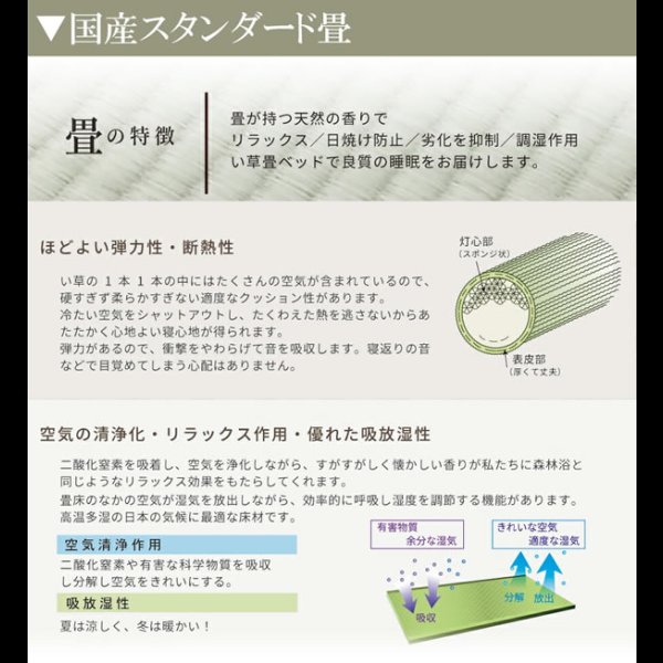 画像18: 人気のスマート棚付き【引き出し2杯/5杯・畳が選べる】大容量収納畳ベッド【紗和】日本製・セキスイ畳も