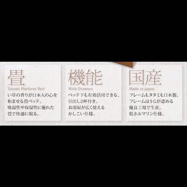 画像7: モダンデザインヘッドレス畳収納ベッド