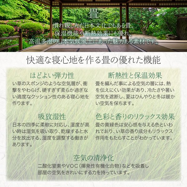画像5: 棚付き畳ベッド・国産・低ホルムアルデヒド・跳ね上げ収納【鈴菜】すずな