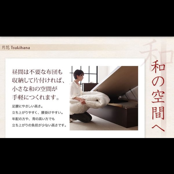 画像9: 照明・棚付きガス圧式収納畳ベッド【月花】ツキハナ