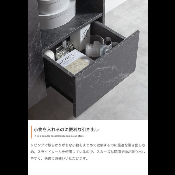 画像10: 大理石柄デザインスクエアキャビネット【Marble】