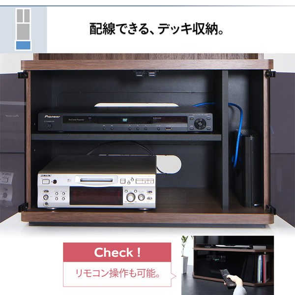 画像17: ハイタイプコーナーテレビボード【Aube】オーブ　可動棚付き