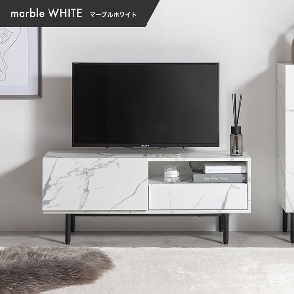 画像16: 大理石柄デザインテレビボード【Marble】