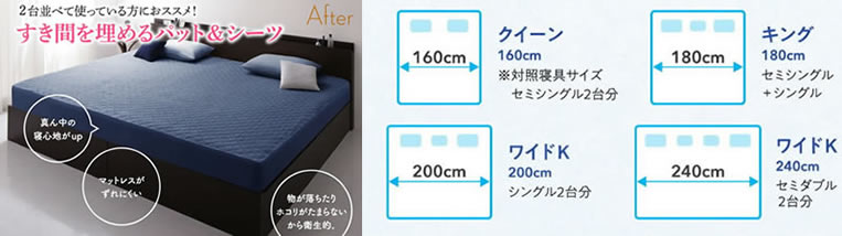 カップルベッド | 2台がぴったり並ぶを多数取り扱い | ベッド通販.com