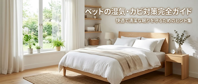 清潔感のある寝室・ベッドの湿気カビ対策
