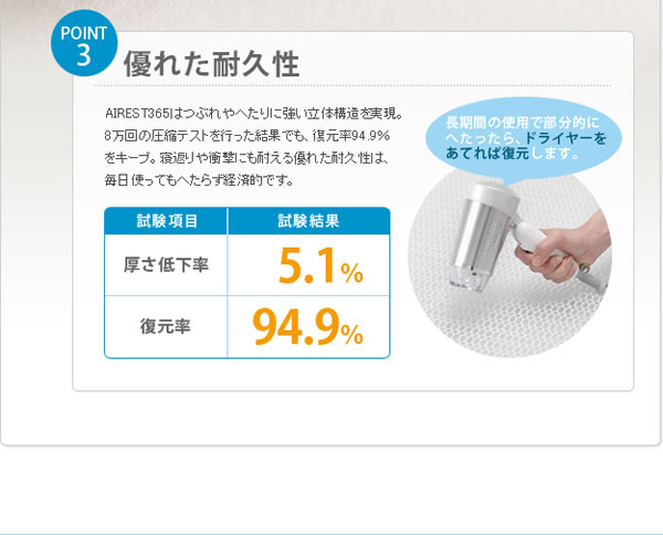 高反発エアーマットレス エアレスト365 日本製を通販で激安販売