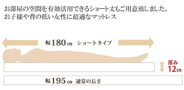 ショート丈にも対応した薄型日本製ポケットコイルマットレス 開墾設置無料を通販で激安販売
