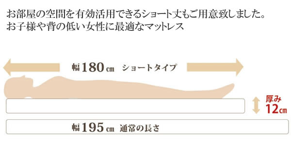 ショート丈にも対応した薄型日本製ポケットコイルマットレス 開梱設置無料を通販で激安販売