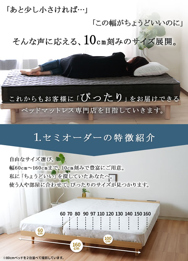 10cmサイズで選べるセミオーダー収納ベッド【Khronos】クロノスを通販で激安販売