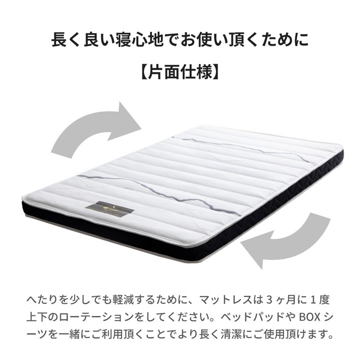 薄型高反発マットレス日本製｜3層構造で体圧分散に優れた咲夜ハイフィール2を通販で激安販売