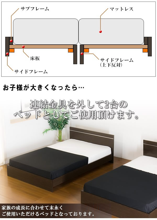 モダンデザインパネル　シルバーラインベッド 284