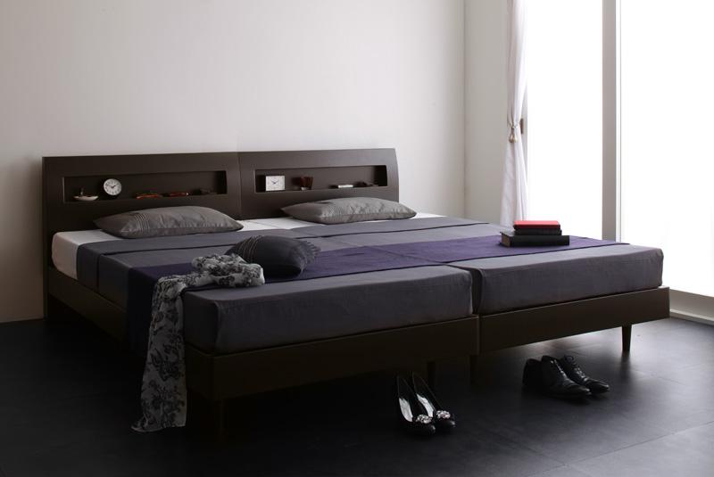 棚・コンセント付きデザインすのこベッド【Alamode】アラモードを通販で安く買うなら【ベッド通販.com】にお任せ