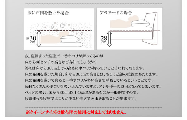 棚・コンセント付きデザインすのこベッド【Alamode】アラモード　激安