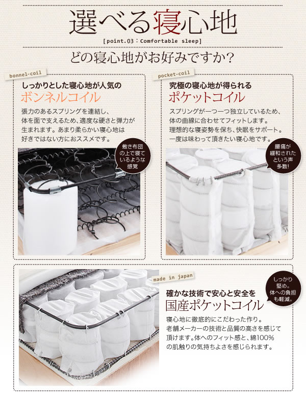 20色カバーリングポケットコイル/国産ポケットコイルマットレスベッド 激安通販