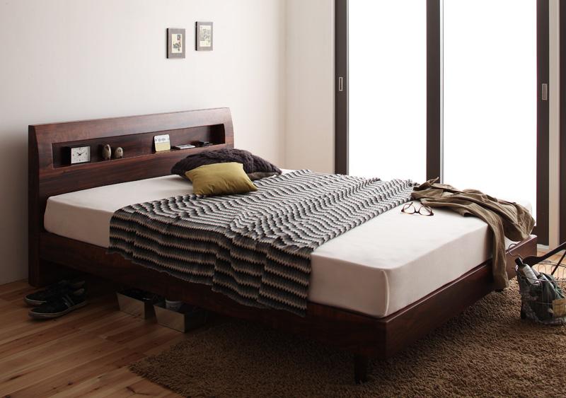 棚・コンセント付きデザインすのこベッド【Haagen】ハーゲンを通販で安く買うなら【ベッド通販.com】にお任せ