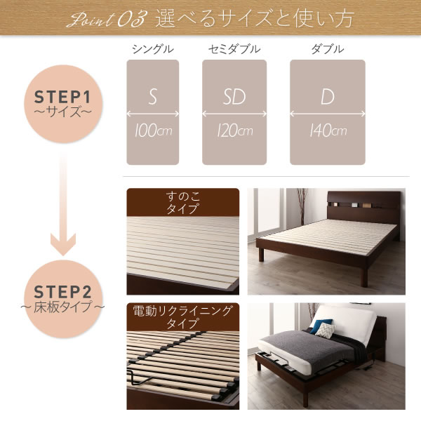 電動も選べる高さ調整付き本格突板仕様おしゃれすのこベッド【Annabel】アナベルを通販で激安販売