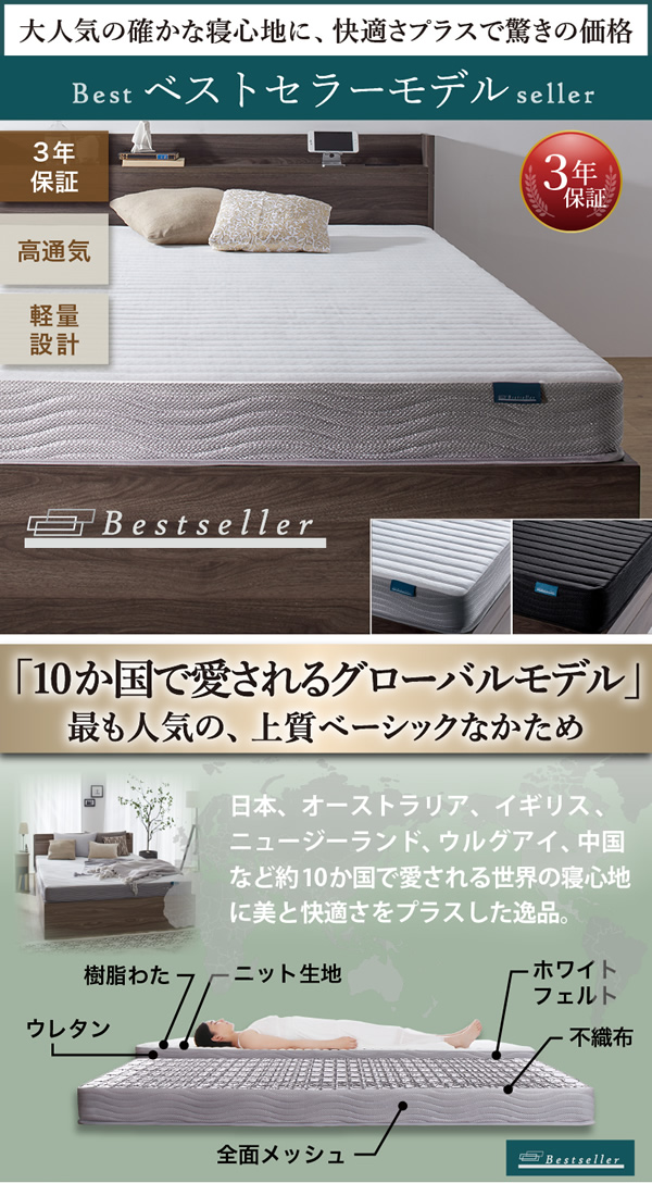 敷布団対応！無垢材すのこ仕様おしゃれ脚付きベッド【Freddie】を通販で激安販売