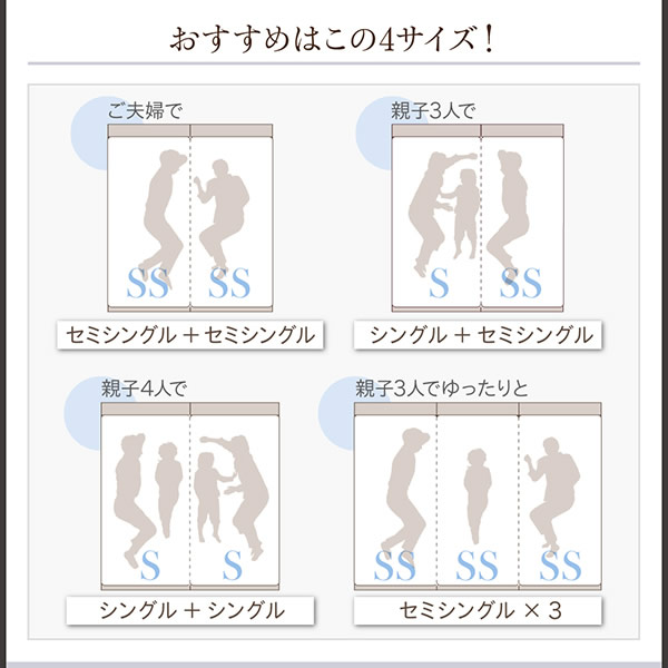 連結仕様ファミリー向けコンパクトサイズBOX収納ベッド【Corrie】コーリーを通販で激安販売