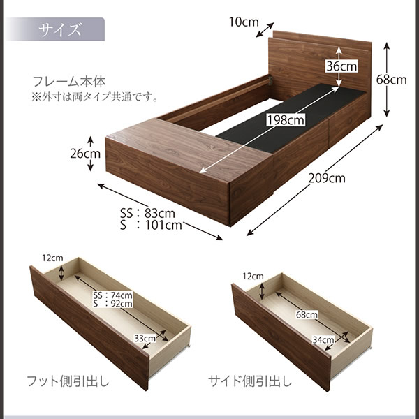 連結仕様ファミリー向けコンパクトサイズBOX収納ベッド【Corrie】コーリーを通販で激安販売