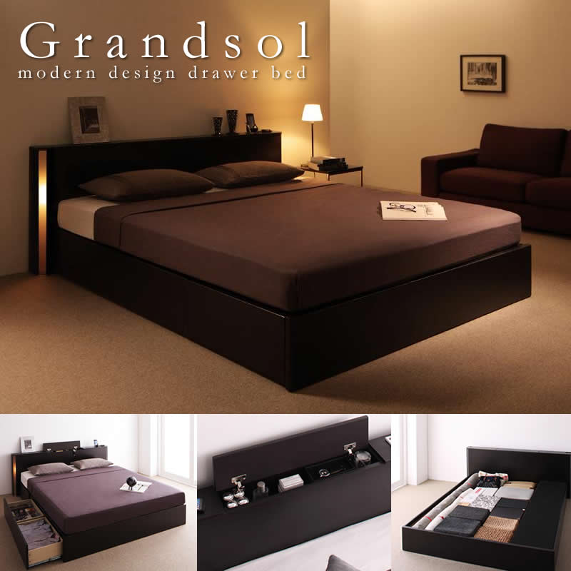 Grandsol】グランソル クイーンサイズ限定BOXタイプ収納ベッドを通販で