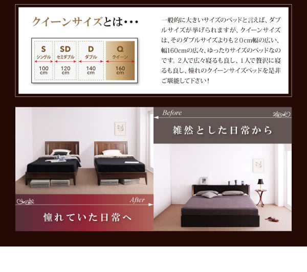 【Grandsol】グランソル クイーンサイズ限定BOXタイプ収納ベッドの激安通販