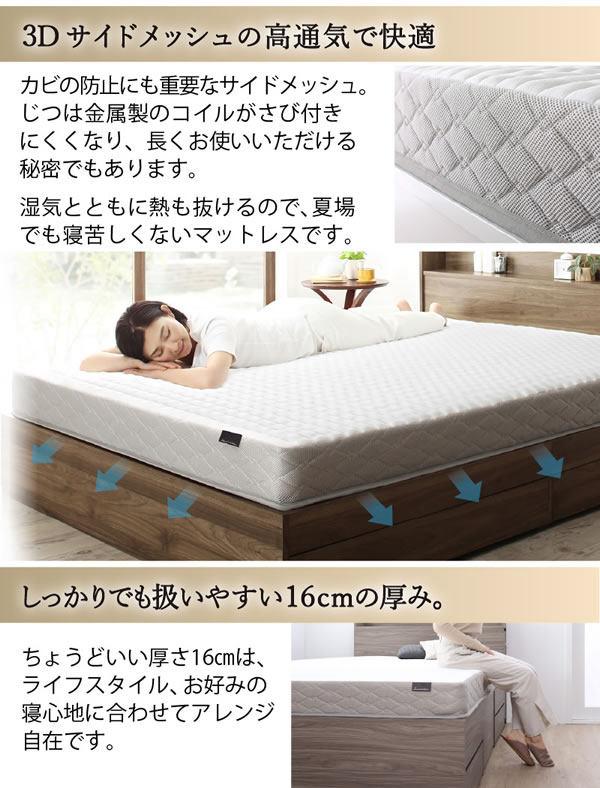 敷布団も使える市販衣装ケース対応収納ベッド【Clark】ロータイプを通販で激安販売