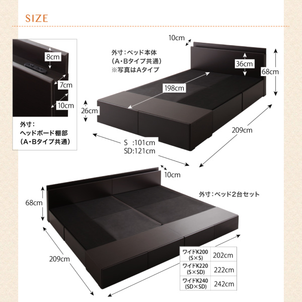 連結ファミリー収納ベッド 【Weitblick】ヴァイトブリックを通販で激安販売