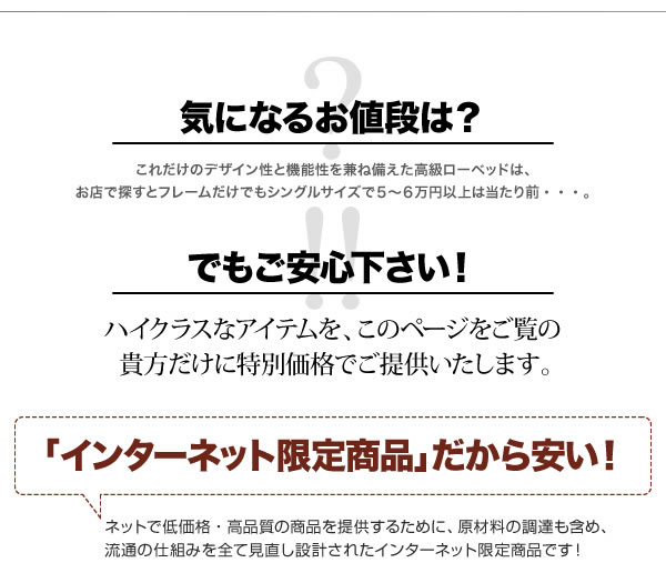 隠し収納付き 人気のシンプルデザインフロアベッド【Fragor】フラゴルを通販で激安販売