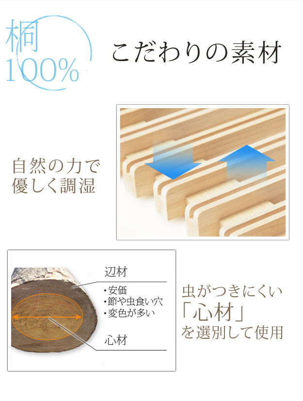 通気性2倍の折りたたみ「みやび格子」すのこベッド　シングル【二つ折りタイプ】を通販で激安販売