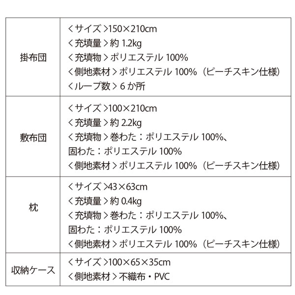届いてすぐ使える 洗える布団4点セット｜ほこりが出にくい清潔ニュアンスカラーを通販で激安販売