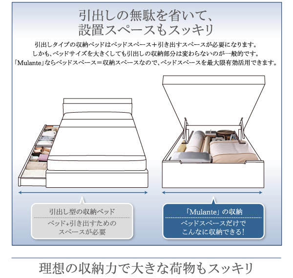 コンセント付き_フラットヘッドボード_跳ね上げベッド【Mulante】ムランテを通販で激安販売