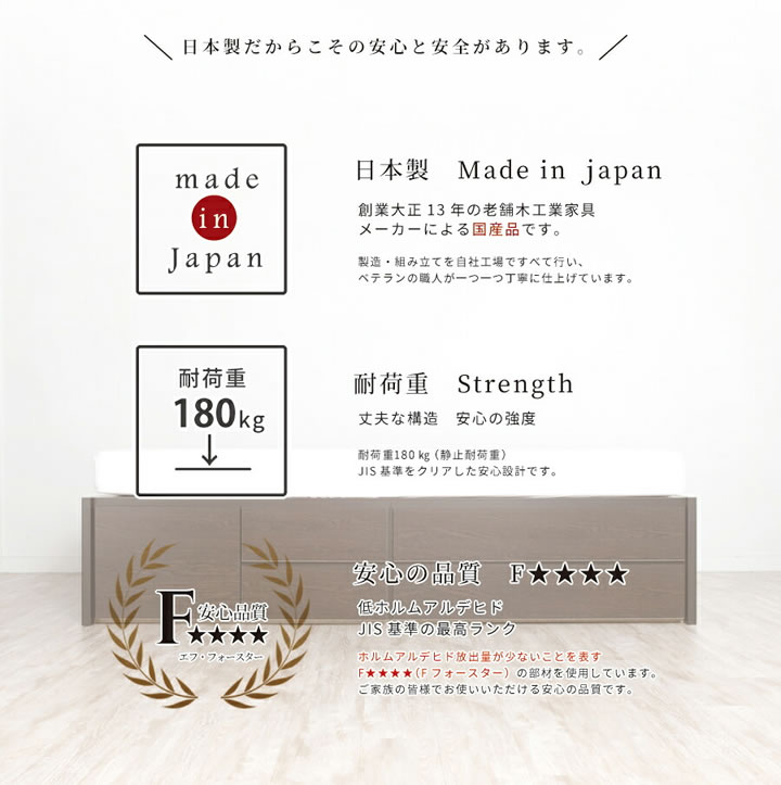 引き出しタイプが選べるチェストベッド【Varier】日本製 ヘッドレスを通販で激安販売