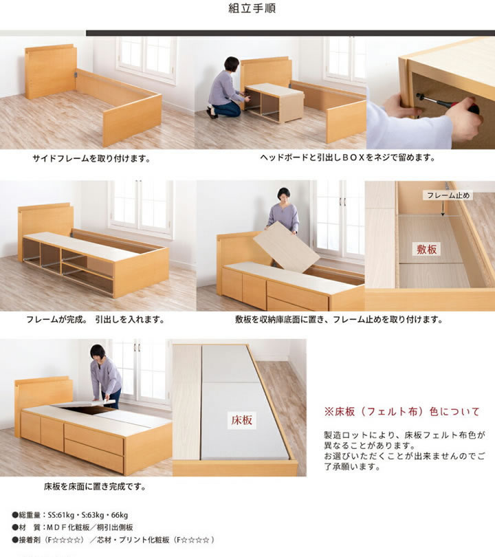 引き出しタイプが選べるチェストベッド【Varier】日本製 スタンダードを通販で激安販売
