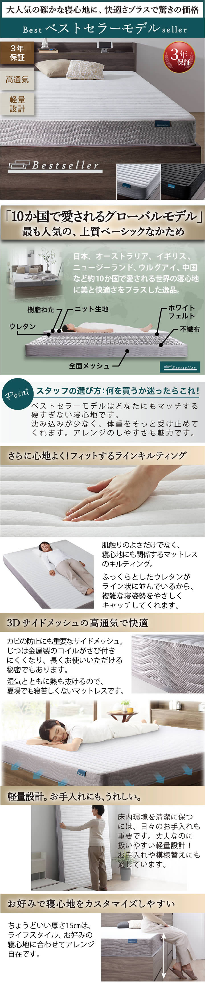 チェストベッド 大容量収納 木目調すのこ【Patrick】を通販で激安販売