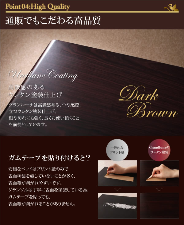ホテルライクBOX型収納チェストベッド【Grandluna】グランルーナを通販で激安販売
