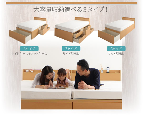 日本製連結仕様ファミリーチェストベッド【Eliza】イライザを通販で激安販売