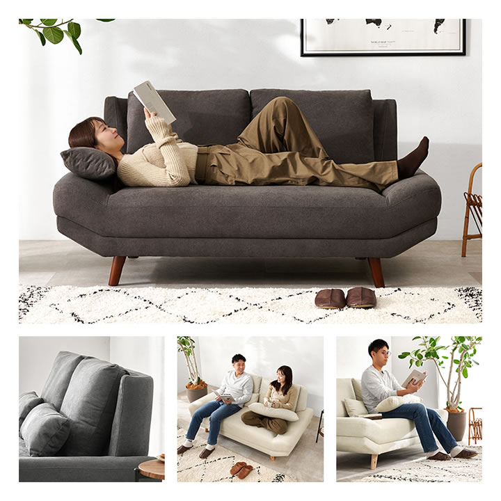 ごろ寝ソファ ハイタイプ／ロータイプ対応【Valente】クッション付きを通販で激安販売