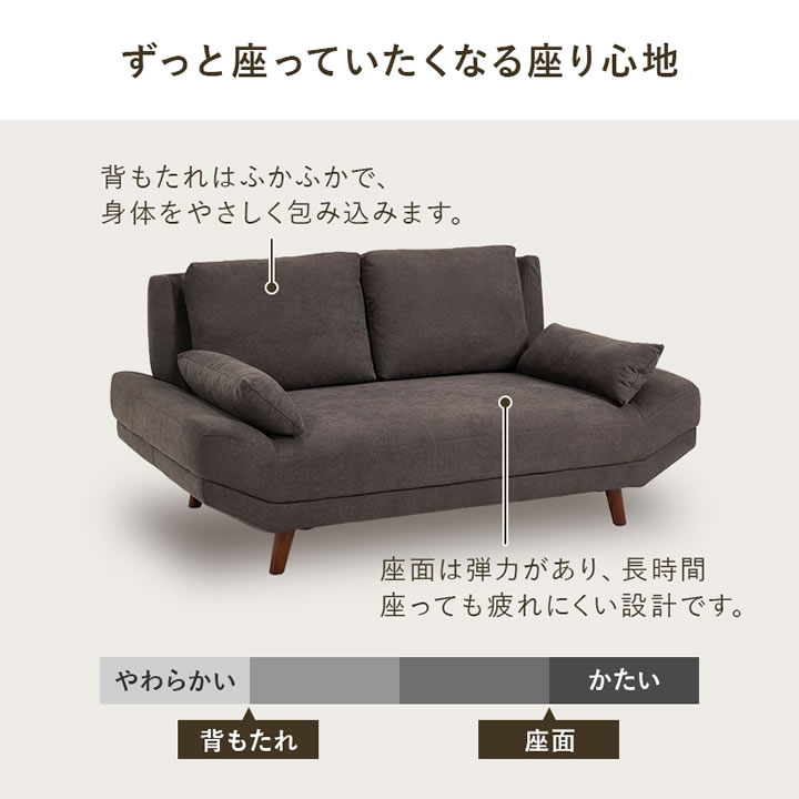 ごろ寝ソファ ハイタイプ／ロータイプ対応【Valente】クッション付きを通販で激安販売