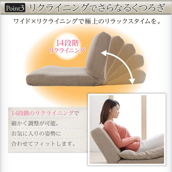 カバーリング仕様＆リクライニング機能付きフロアコーナーソファ【Cliff】クリフを通販で激安販売