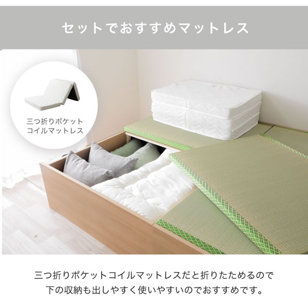 い草張り床板×PALMLOOP仕様床下収納付きベッド【Ismael】を通販で激安販売