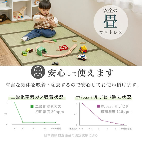 布団干し対応！ネジなし組立簡単畳マットレス付きすのこベッド【一輝】 シングルを通販で激安販売