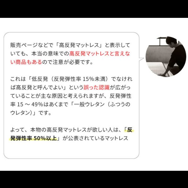 画像22: 超高弾性・超高密度・高反発ウレタンマットレス【咲夜ハイフィール】 (22)