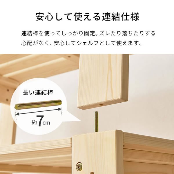 画像9: ベンチやラックになる4分割すのこベッド【Hedda】 (9)