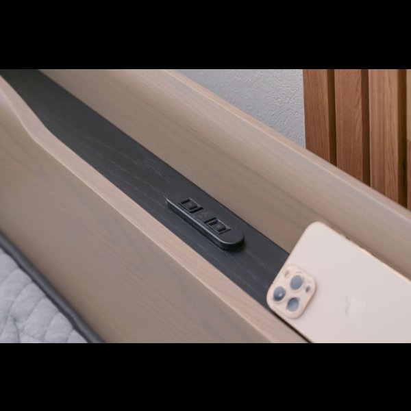 画像8: オーク突板仕様高級デザインすのこベッド【Bernt】 (8)