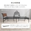 画像6: おしゃれな棚・コンセント付き強化スチールパイプベッド【Clemens】 (6)