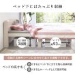 画像10: 敷布団対応頑丈すのこ仕様カントリー調ベッド【Floora】 高さ調整付き (10)