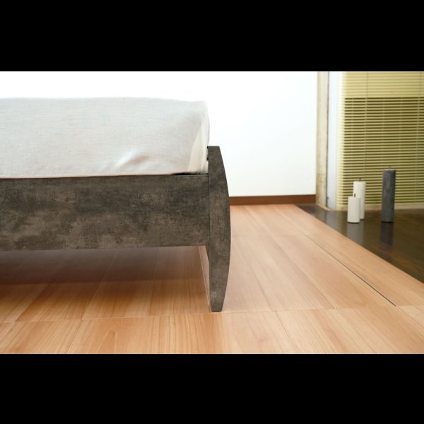 画像12: 曲線デザイン高強度すのこベッド【Fennel】ストーン調／木目調 3段階高さ調節 (12)