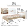 画像35: 曲線デザイン高強度すのこベッド【Fennel】ストーン調／木目調 3段階高さ調節 (35)