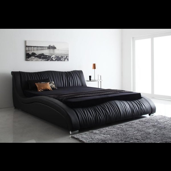 画像5: 高級レザー仕様デザイナーズベッド【Fortuna】フォルトゥナ　５年保証付き (5)