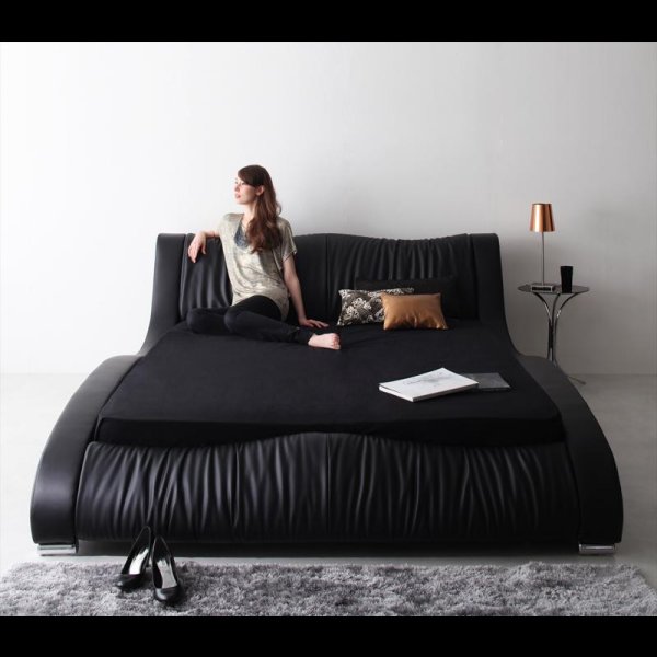 画像10: 高級レザー仕様デザイナーズベッド【Fortuna】フォルトゥナ　５年保証付き (10)